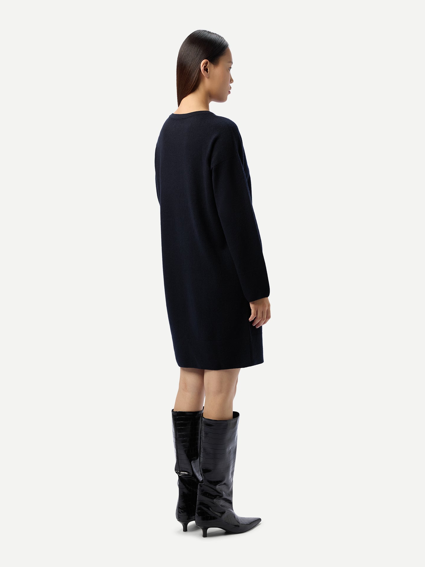 Seamless Crewneck Cashmere Dress