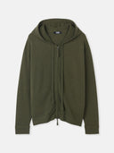 Women’s Cashmere Hoodie Capulet Olive - GOBI Cashmere - Sports Casual #color_olive-green