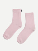 Women's Cashmere Trim Knit Socks Pink - Gobi Cashmere #color_almond-blossom
