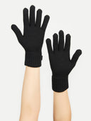 Women's Cashmere Gloves Black - Gobi Cashmere #color_black