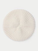 Cashmere Rin Knit Beret White I GOBI UK #color_white