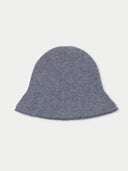 Gray knit bucket hat on a light gray background #color_gray