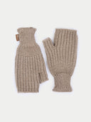 Cashmere Fingerless Mittens taupe I GOBI UK #color_taupe