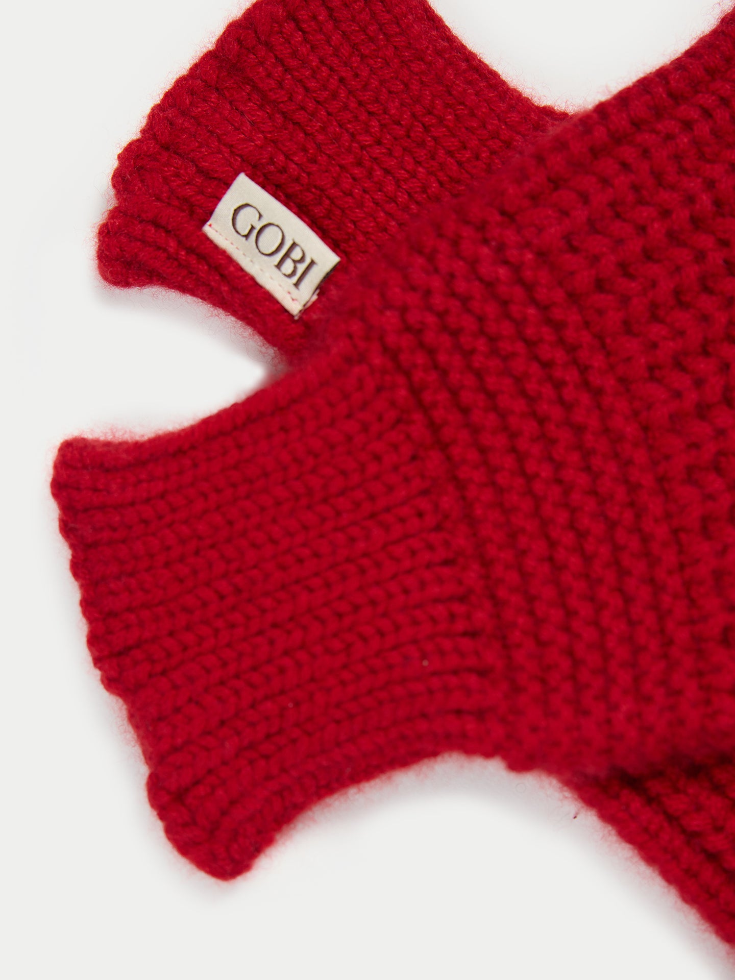 Rib-Knit Cashmere Gloves