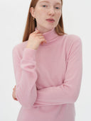 Women's Cashmere Turtle Neck Sweater Almond Blossom - Gobi Cashmere #color_almond-blossom