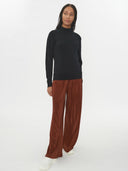 Women’s Cashmere Mock Neck Jumper Black | GOBI UK #color_black
