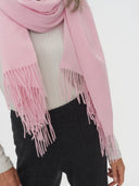 Unisex Cashmere Oversized Woven Scarf Almond Blossom - Gobi Cashmere #color_pink
