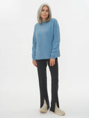 Women's Cashmere High Neck Jumper Reef Waters - Gobi Cashmere #color_reef-waters