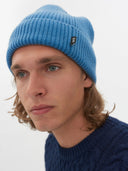 Men's Cashmere Beanie Hat Blue Heaven - Gobi Cashmere #color_ocean-blue