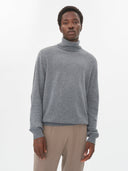 Men’s Basic Cashmere Turtle Neck Sweater Dim Gray | GOBI UK #color_dim-gray