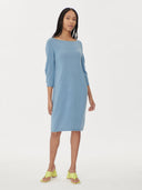 Women's Cashmere Boat Neck Dress Reef Waters - Gobi Cashmere #color_reef-waters
