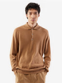 Men’s Cashmere Polo Sweater Sheepskin | GOBI UK #color_sheepskin