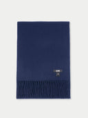 Cashmere Fringed Scarf Midnight - Gobi Cashmere #color_navy-blue
