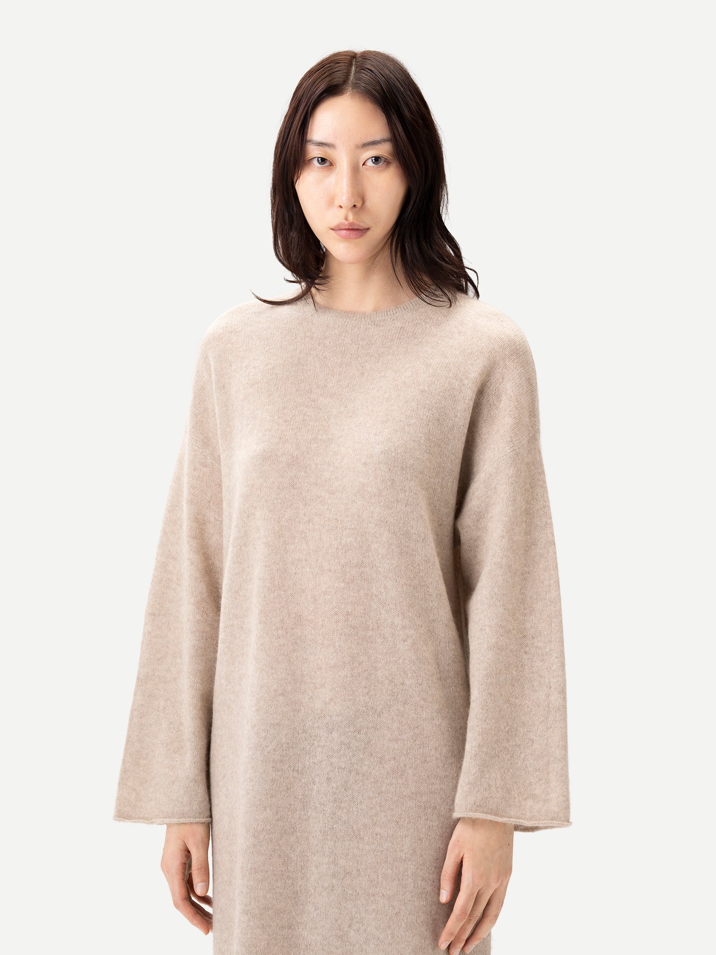Organic Colour Long Cashmere Jumper Dress