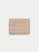 Beige knitted blanket on a white background. #color_beige