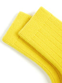 Unisex Cashmere Rib Knit Socks Empire Yellow - Gobi Cashmere #color_empire-yellow