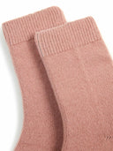 Women's Trim Knit Socks Ash Rose - Gobi Cashmere #color_ash-rose
