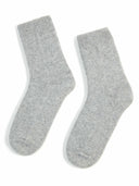 Women's Cashmere Trim Knit Socks Light Gray - Gobi Cashmere #color_light-gray