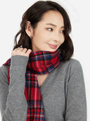 Unisex Cashmere Oversized Woven Scarf Haute Red - Gobi Cashmere #color_soft-red