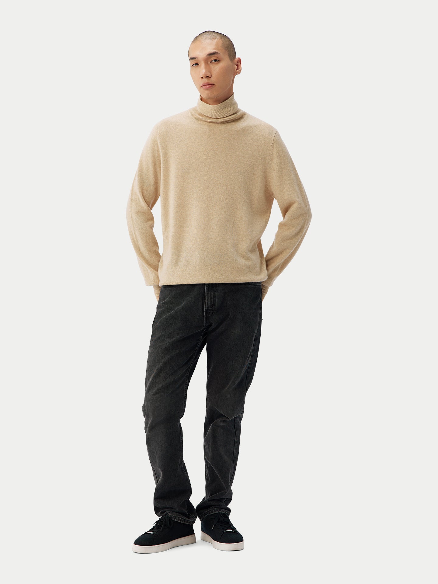 Organic Colour Essential Turtleneck Cashmere Jumper