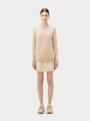 Women’s Basic Crew Neck Cashmere Jumper Beige | GOBI UK #color_beige