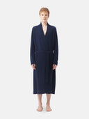 Men's Cashmere Robe Navy - Gobi Cashmere #color_navy-blue