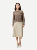Women’s Jacket-Style Cashmere Cardigan | GOBI UK #color_taupe