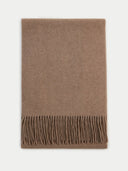 Unisex Cashmere Oversized Woven Scarf Taupe - Gobi Cashmere #color_taupe