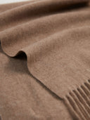 Unisex Cashmere Oversized Woven Scarf Taupe - Gobi Cashmere #color_taupe