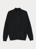 Women's Cashmere Full-Zip Cardigan Grey - Gobi Cashmere #color_charcoal
