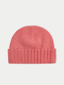 Unisex Cashmere Rib Knit Hat Pink - Gobi Cashmere #color_camellia-pink