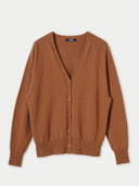 Women's Cashmere 3D Button-up Cardigan Camel - Gobi Cashmere #color_camel