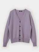 Women's Cashmere 3D Button-Up Cardigan Lavender Gray - Gobi Cashmere #color_lavender-gray
