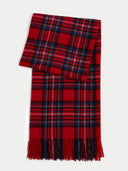 Unisex Cashmere Oversized Woven Scarf Haute Red - Gobi Cashmere #color_soft-red