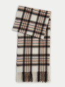 Unisex Cashmere Oversized Woven Scarf White - Gobi Cashmere #color_soft-white