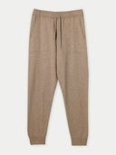 Organic Colour Men's Cashmere Jogger Taupe - Gobi Cashmere #color_taupe