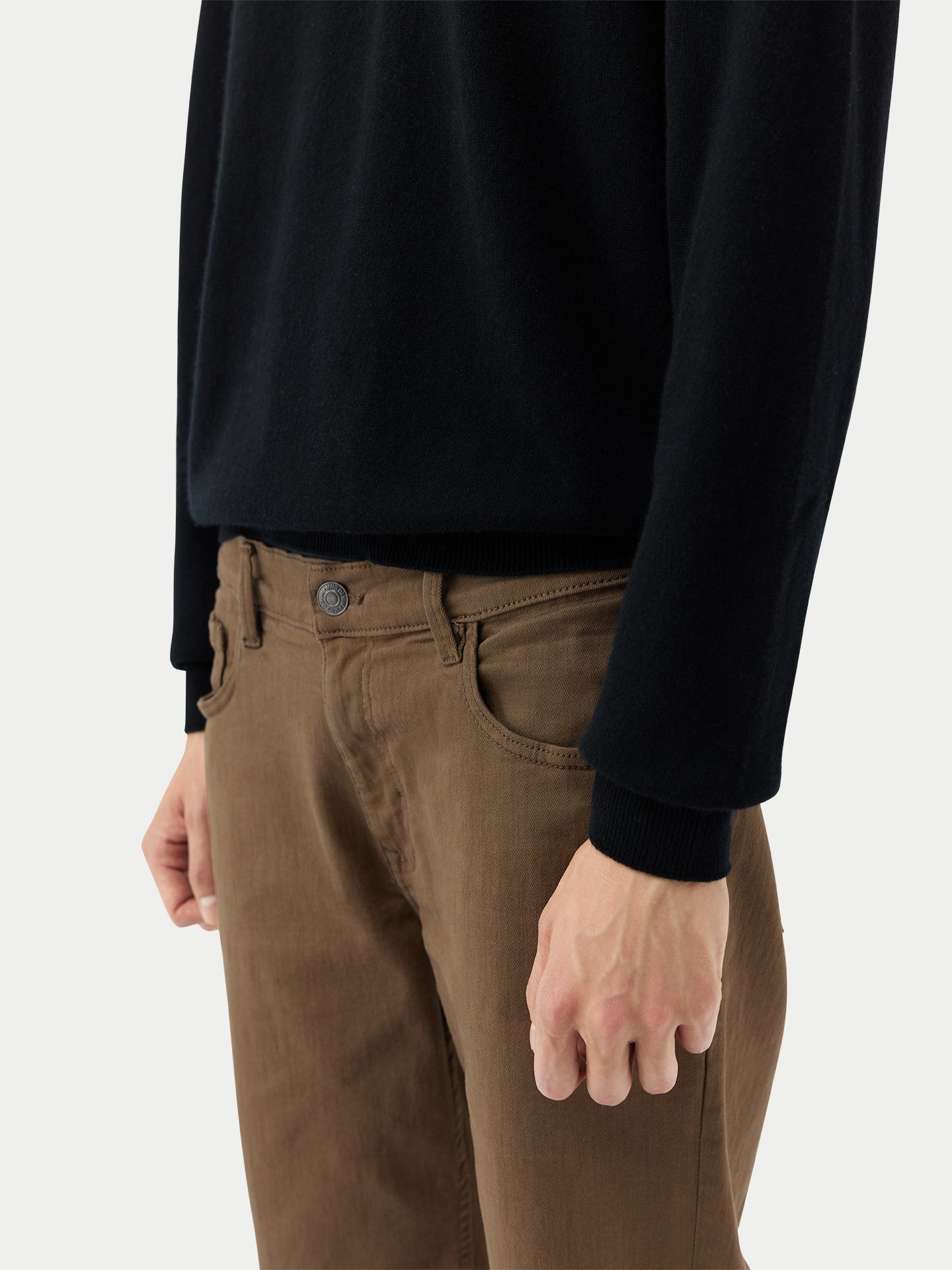 Men's Cashmere Half Zip Sweater Black - Gobi Cashmere