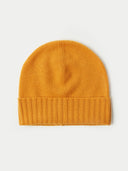Unisex Cashmere Beanie for Kids Candmium Yellow - Gobi Cashmere #color_amber-yellow