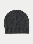 Unisex Cashmere Beanie for Kids Charcoal - Gobi Cashmere #color_charcoal