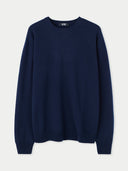 Men’s Cashmere Crew Neck Jumper Navy | GOBI UK #color_navy-blue