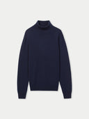 Essential Turtleneck Cashmere Jumper Navy - Gobi Cashmere #color_navy