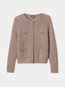 Women’s Jacket-Style Cashmere Cardigan | GOBI UK #color_taupe