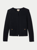 Women’s Jacket-Style Cashmere Cardigan | GOBI UK #color_black