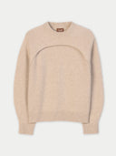 Beige sweater on a light gray background. #color_dusty-beige