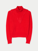 Dual-Collar Cashmere Jumper | GOBI UK #color_fiery-red