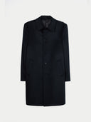 Men’s Single-Breasted Cashmere Coat | GOBI UK #color_black