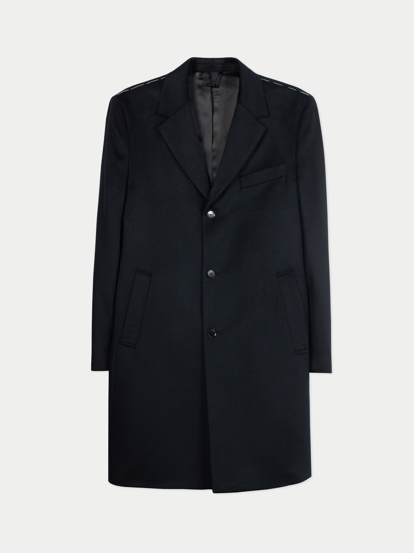 Men’s Cashmere Coat with Notched Lapels