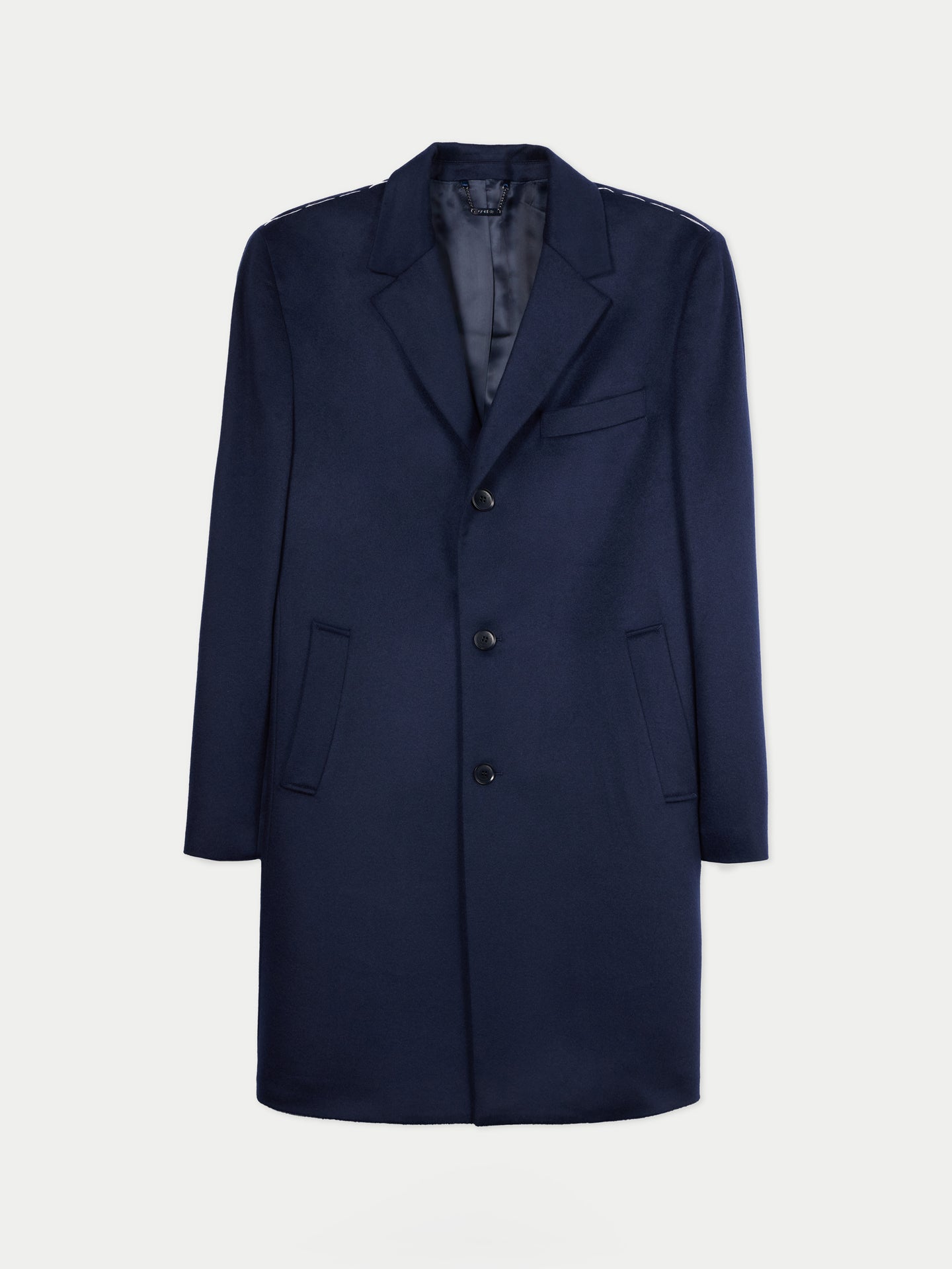 Men’s Cashmere Coat with Notched Lapels