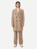 Men's Double-Breasted Cashmere Coat Taupe - Gobi Cashmere #color_taupe