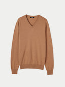 Men's Cashmere Basic V-Neck Sweater Sheepskin - Gobi Cashmere #color_sheepskin